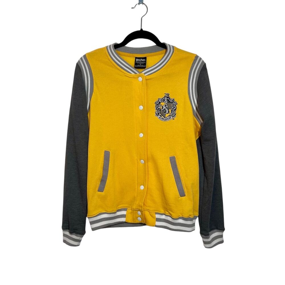 Women’s M Harry Potter Hufflepuff Lightweight Varsity Hogwarts Letterman Jacket - Picture 2 of 10